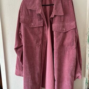 Women's Pink Corduroy Jacket